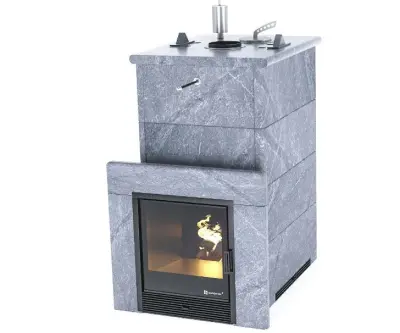 Фото Печь «Геленджик» в полноценном кожухе Талькохлорит в магазине Woodson