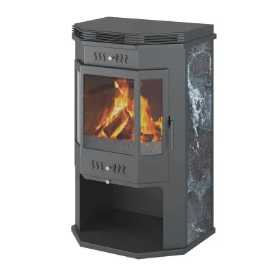 Фото Печь-Камин ASTON 12 кВт (200 м3) Призматик с плитой (Амфиболит) в магазине Woodson Фото Печь-Камин ASTON 12 кВт (200 м3) Призматик с плитой (Амфиболит) в магазине Woodson