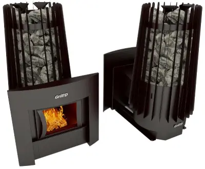 Фото Дровяная банная печь Grill'D Cometa Vega 180 Window Pro в магазине Woodson Фото Дровяная банная печь Grill'D Cometa Vega 180 Window Pro в магазине Woodson