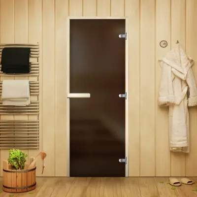 Дверь Элит Серая Матовая 1900*700 (3п,8мм) L, без порога 