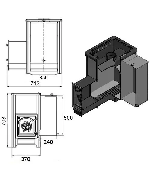 Фото Печь ВЕЗУВИЙ Русичъ «АКВА» 22 (ДТ-4) в магазине Woodson Фото Печь ВЕЗУВИЙ Русичъ «АКВА» 22 (ДТ-4) в магазине Woodson