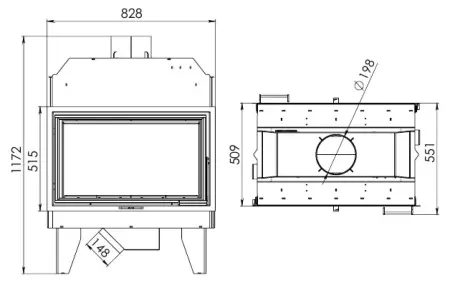 Топка каминная АВРОРА С2 Топка каминная АВРОРА С2