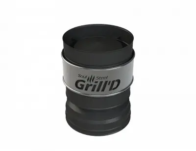 Grill'D Переход ЖС 0,8мм D 115 (ВН 130), черный (термостойкая краска)