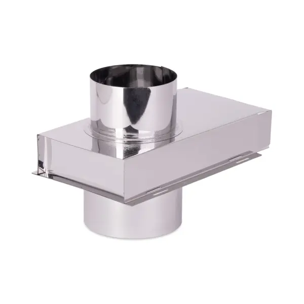 Четверник КуБасту проходной D=100 мм х D=115 мм — 90 гр — нерж 0,5 мм