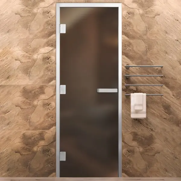 Дверь Хамам Элит бронза MATELUX 1900*600, L, WC замок