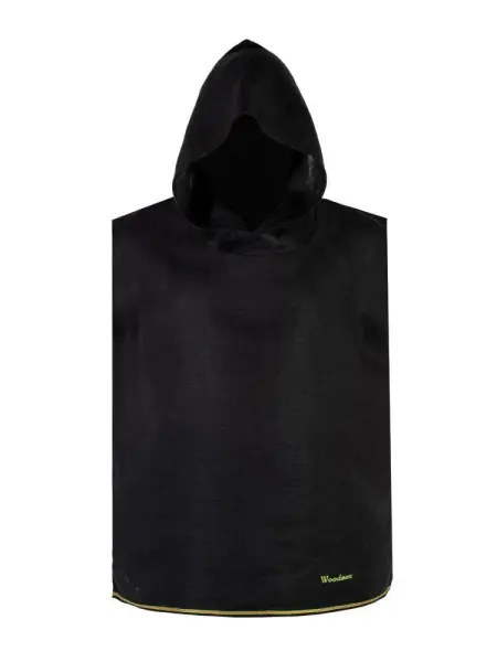 Комплект банщика #1 Woodson, чёрный лён c цветной полосой (54-56)