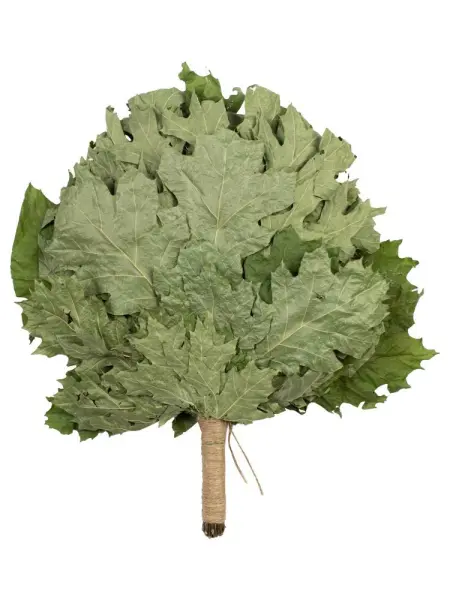 Веник для бани Woodson Премиум, дуб канадский с обмоткой