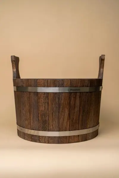 Шайка Woodson с нержавеющей вставкой, 17 л., дуб в темном