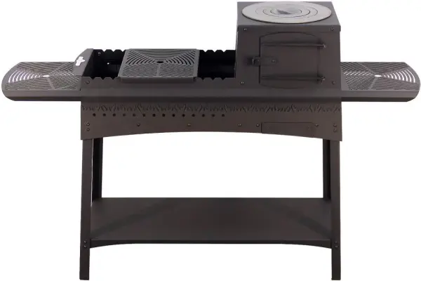 Мангал разборный Сталь-Мастер L с печью под казан (3мм)