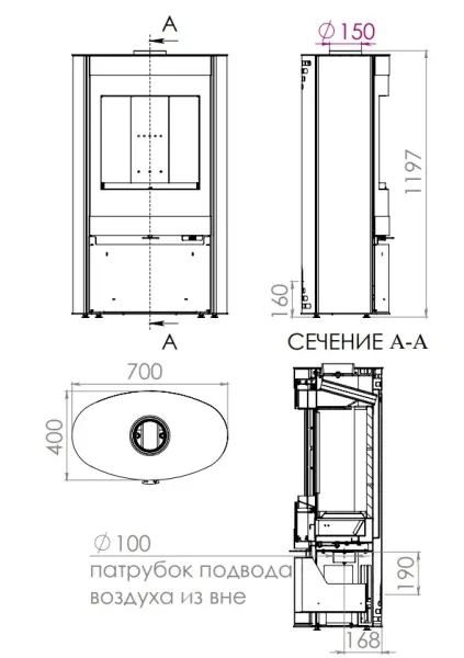 Фото Печь СВИТЯЗЬ NR в магазине Woodson