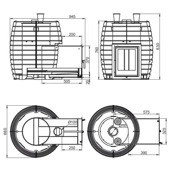 Фото Печь для бани Эверест "Steam Heat" 24 в магазине Woodson