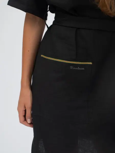 Платье банное Woodson, чёрный лён (46)