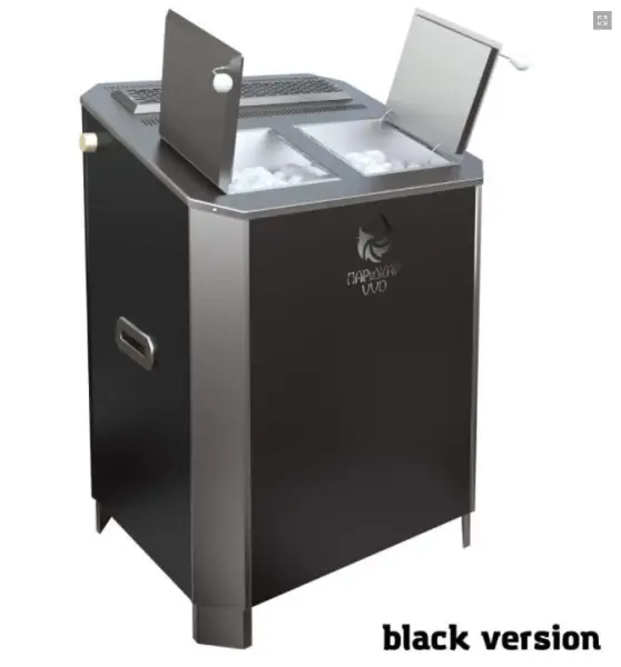 Фото Электрическая паротермальная печь 12 кВт/380 ПАРиЖАР облицовка  серпентенит "бархат" в магазине Woodson