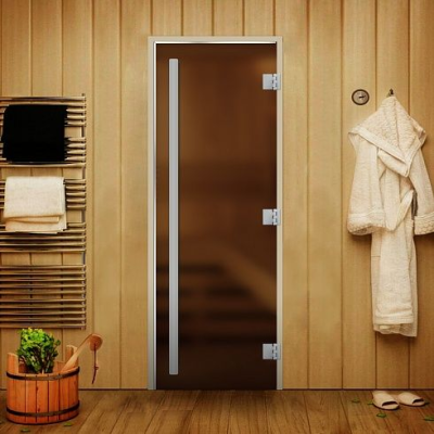 Дверь Статус 60G Бронза Матовая 1900*700 вертикальная комбинированная ручка,осина/липа