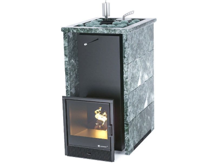 Фото Печь «Геленджик» М2 в полноценном кожухе с открытым верхом Змеевик в магазине Woodson