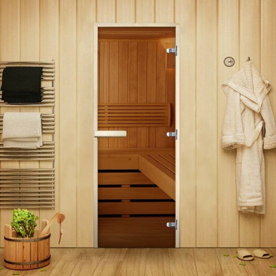 Дверь Элит Бронза 2000*700 (3п,8мм) R, без порога