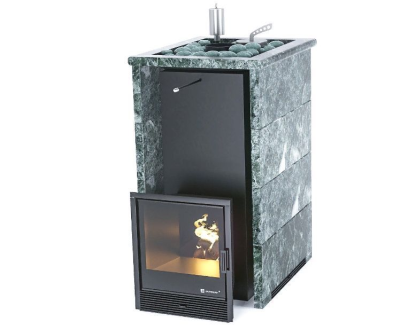 Фото Печь «Геленджик» в трехстороннем кожухе с открытым верхом Змеевик в магазине Woodson