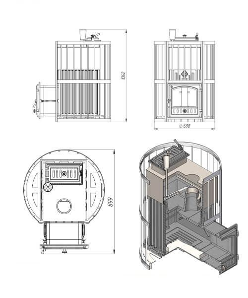 Фото Печь для бани Эверест Ковка 24 (280) закрытая каменка в магазине Woodson Фото Печь для бани Эверест Ковка 24 (280) закрытая каменка в магазине Woodson