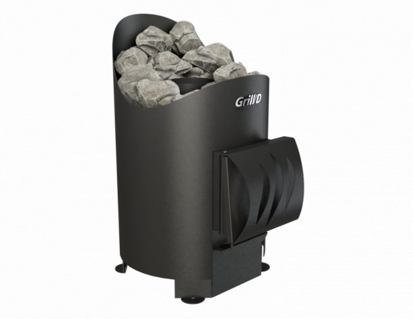 Фото Дровяная банная печь Grill'D Aurora 120 Short (дверца без стекла) в магазине Woodson