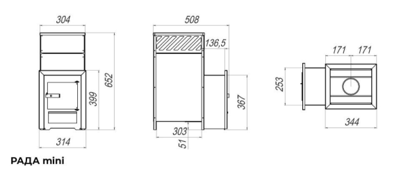 Фото Печь Сталь Мастер РАДА 4 мини, дверца металлическая в магазине Woodson Фото Печь Сталь Мастер РАДА 4 мини, дверца металлическая в магазине Woodson
