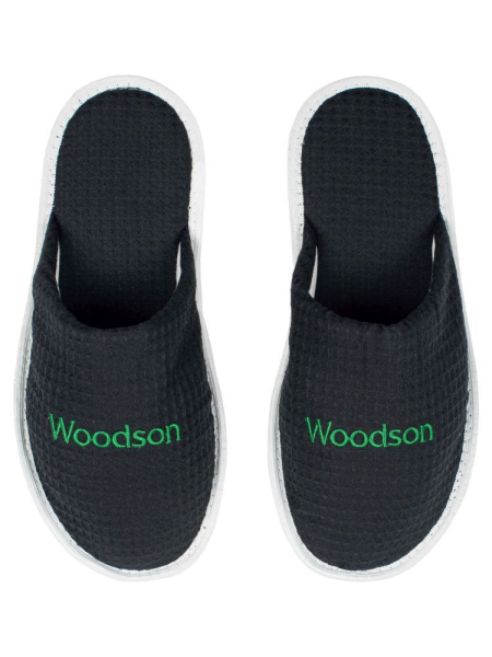 Тапочки Woodson, вафельные с закрытым мысом (39-43), чёрный цвет