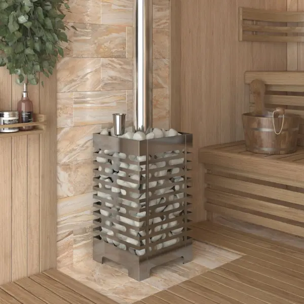 Фото Печь для бани ASTON 12 INOX стекло в магазине Woodson